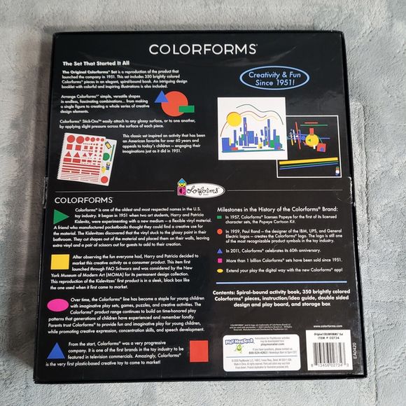 Colorforms Original Set With Spiral Bound Activity Book~New Open Box 2020 #02734 - Picture 2 of 15